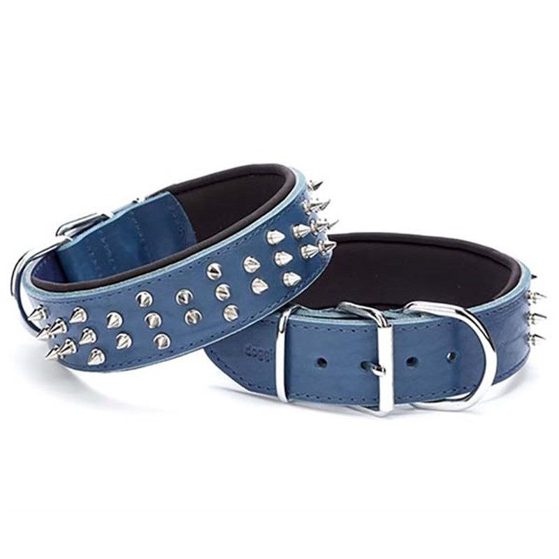 Doggie 5x60-70 Cm Çift Kat Deri Ex.Güçlü Çivili Boyun Tasması Royalblue | Köpek Boyun Tasması Doggie 5x60-70 Cm Çift Kat Deri Ex.Güçlü Çivili Boyun Tasması Royalblue | Köpek Boyun Tasması