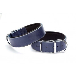 5x50-60 Cm Çift Kat Deri Extra Güçlü Boyun Tasma Royalblue | Köpek Boyun Tasması