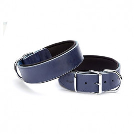 6x60-70 Cm Çift Kat Deri Extra Güçlü Boyun Tasma Royalblue | Köpek Boyun Tasması