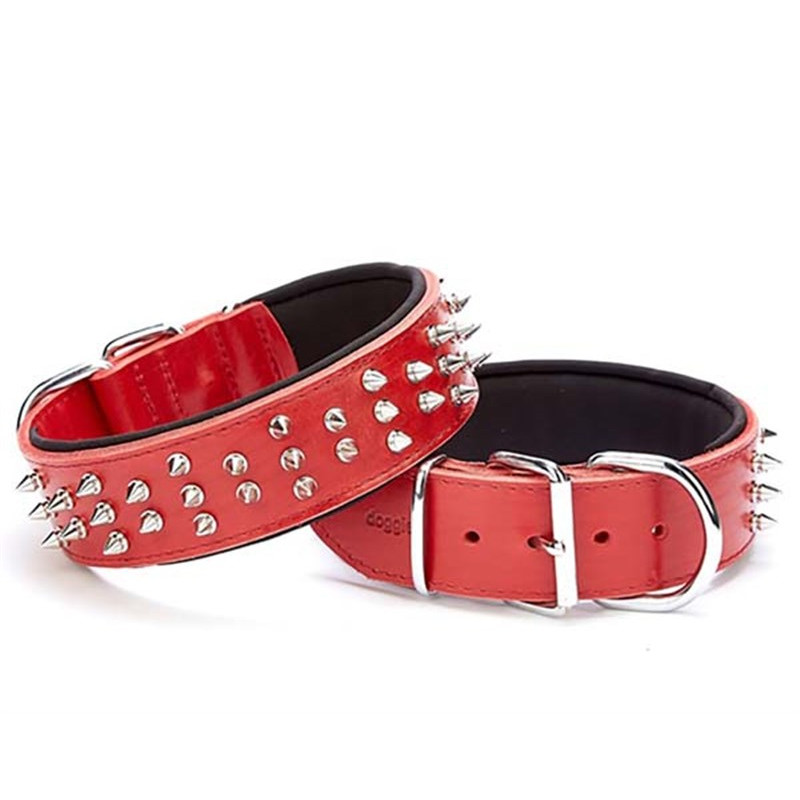 Doggie 5x60-70 Cm Çift Kat Deri Güçlü Çivili Boyun Tasma Kırmızı | Köpek Boyun Tasması Doggie 5x60-70 Cm Çift Kat Deri Güçlü Çivili Boyun Tasma Kırmızı | Köpek Boyun Tasması