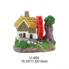 15,5x11,5x14 King Renkli Ev | Akvaryum Dekor Fon