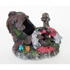 15,5x12x11 Cm King Batık Çan | Akvaryum Dekor Fon