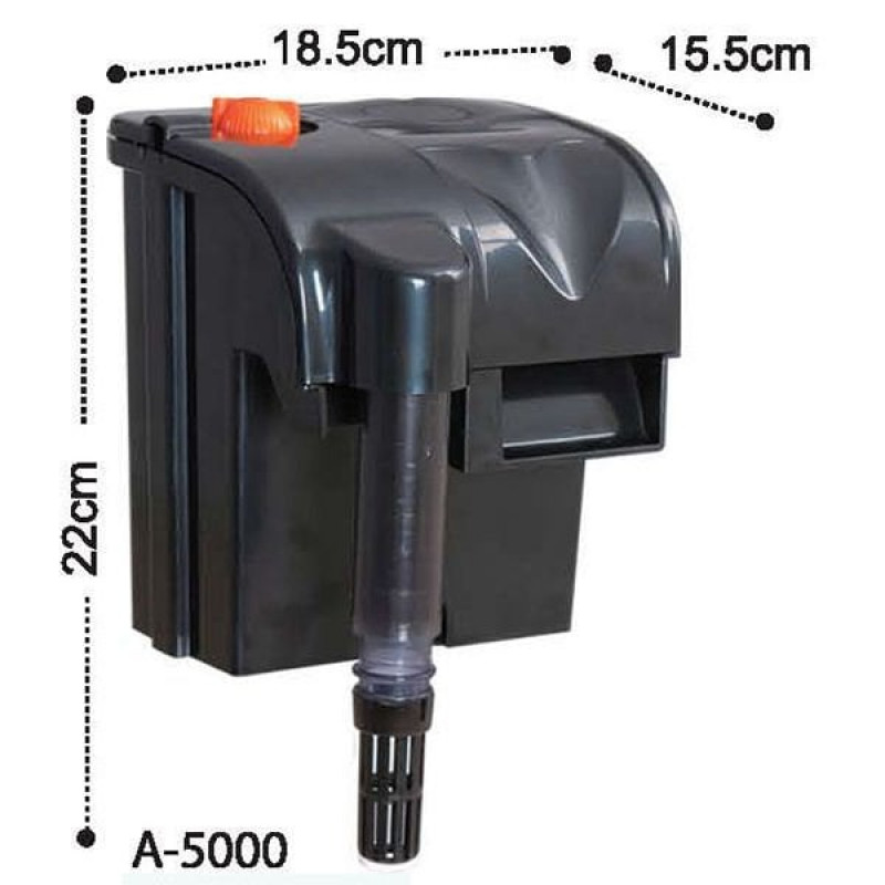 Dophin 15,5x18,5x22 Cm A5000 Askı Filtre 400 L/h | Akvaryum İç Şelale Filtre Dophin 15,5x18,5x22 Cm A5000 Askı Filtre 400 L/h | Akvaryum İç Şelale Filtre