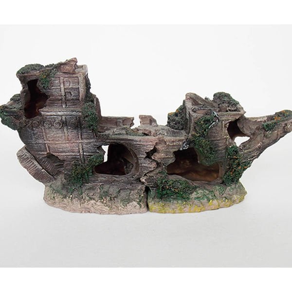 Dophin 25,5x8x12,5 Cm King Kırık Gemi | Akvaryum Dekor Fon
