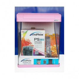 32x30x36 Cm Bombeli Deniz Akvaryumu ve Kiti Pembe | Deniz Akvaryum Aksesuarı