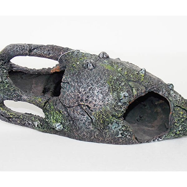 Dophin 33x12x14,8 Cm King Batık İnce Testi | Akvaryum Dekor Fon