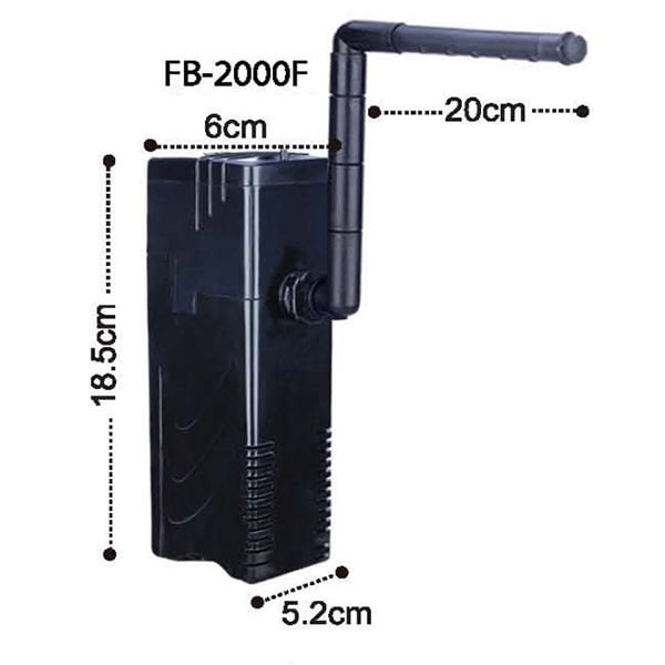 Dophin FB 2000F İç Filtre 400 L/h | Akvaryum Filtresi