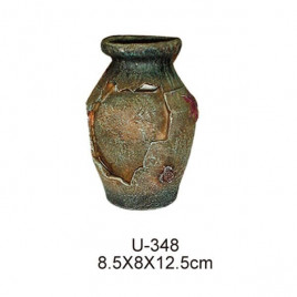 King 8,5x8x12,5 Cm Eski Vazo | Akvaryum Dekor Fon