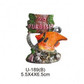 King Balıklı Minik No Rubbish | Akvaryum Dekor Fon