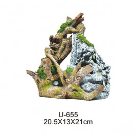 King Kayalıklı Ağaç Dalı | Akvaryum Yapay Bitki