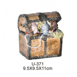 King Süslü Hazine Sandığı | Akvaryum Dekor Fon