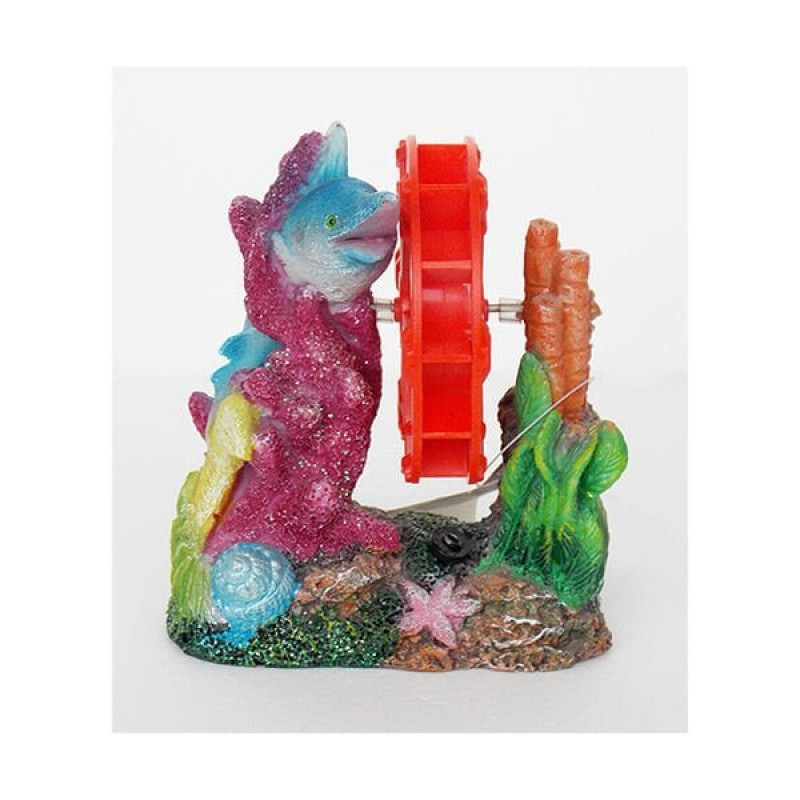 Dophin King Çarklı Balıklı Kayalık | Akvaryum Dekor Fon Dophin King Çarklı Balıklı Kayalık | Akvaryum Dekor Fon