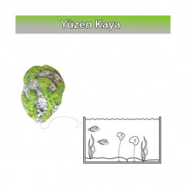 L Yüzen Kaya | Akvaryum Dekor Fon