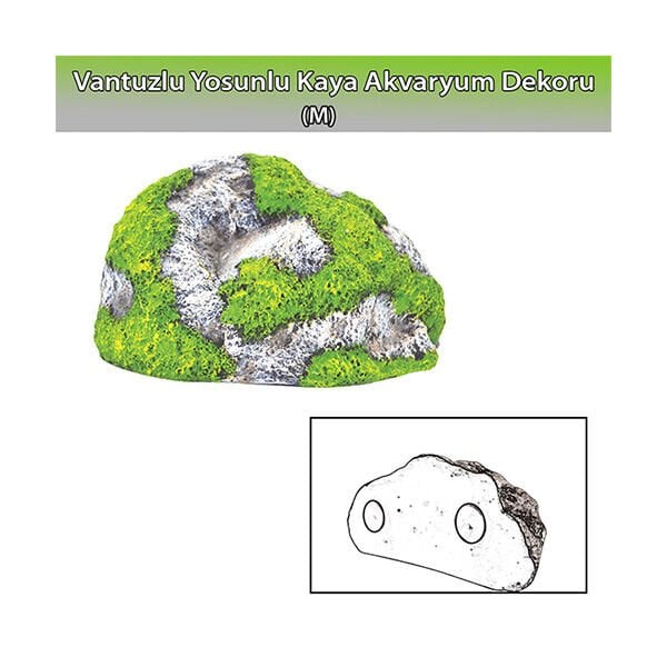 Dophin Yosunlu Kayalık | Akvaryum Dekor Fon