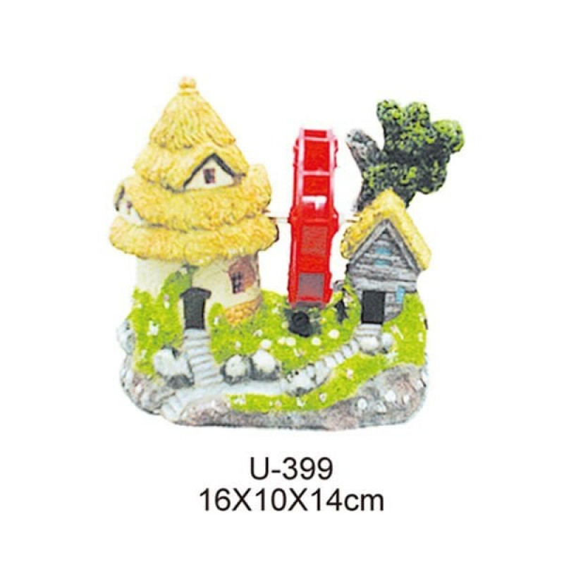 King 16x10x14 Cm Küçük Ev | Akvaryum Dekor Fon King 16x10x14 Cm Küçük Ev | Akvaryum Dekor Fon