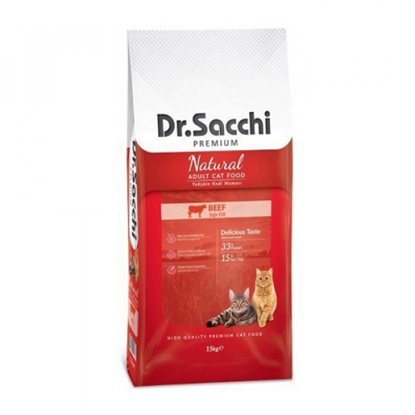 Dr. Sacchi 15 Kg Premium Beef Yetişkin | Yetişkin Kuru Kedi Maması