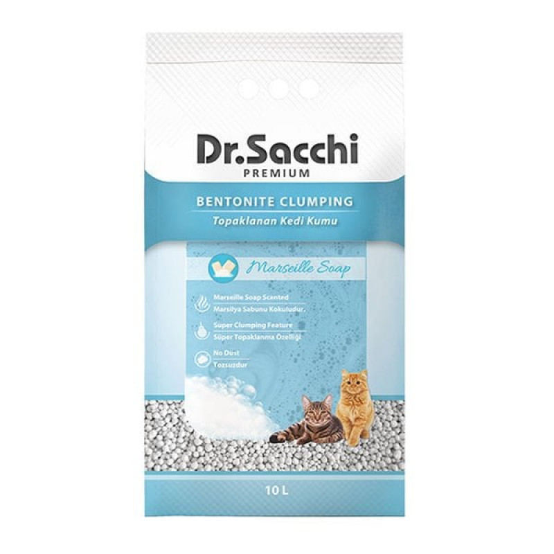 Dr.Sacchi 10 Lt Topaklanan Bentonit Doğal Kum Marsilya Sabunu | Doğal Kedi Kumu Dr.Sacchi 10 Lt Topaklanan Bentonit Doğal Kum Marsilya Sabunu | Doğal Kedi Kumu