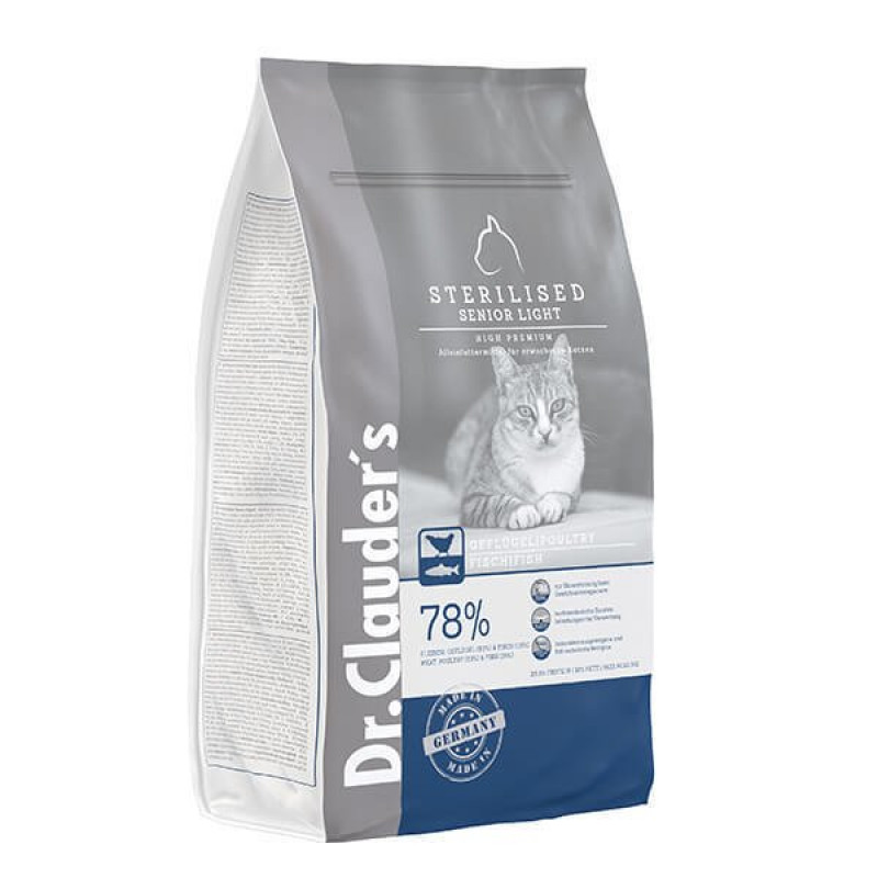 Dr.Clauders 1.5 Kg Senior Light Sterilised High Premium Tavuk ve Balıklı | Kısırlaştırılmış Kedi Maması Dr.Clauders 1.5 Kg Senior Light Sterilised High Premium Tavuk ve Balıklı | Kısırlaştırılmış Kedi Maması
