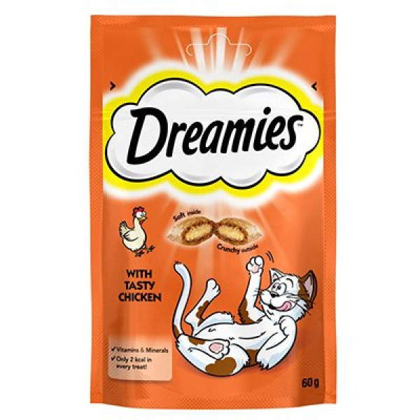 Dreamies 60 Gr İçi Dolgulu Tavuklu Kıtır Kedi Ödülü | Kedi Bisküvi Ödül Maması