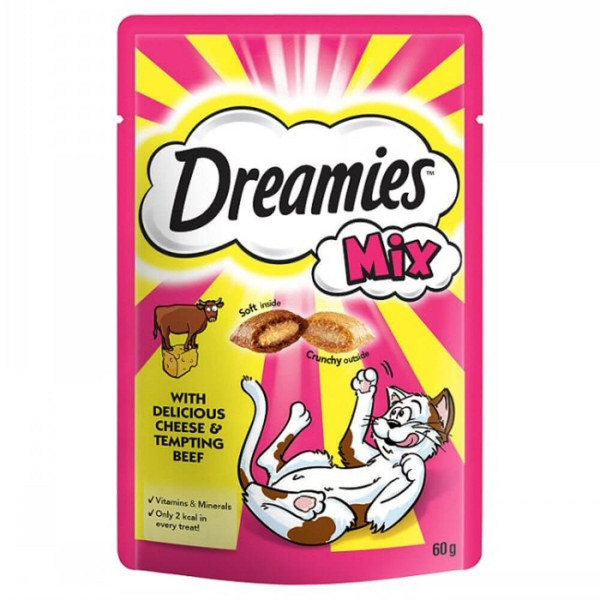 Dreamies 60 Gr Peynirli ve Sığır Etli | Kedi Bisküvi Ödül Maması