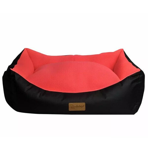 Dubex 50x38x19h Cm Dondurma Dikdörtgen Yatak VR01 Siyah Pembe (S) | Kumaş Köpek Yatağı