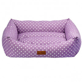 L 78x60x22 Cm Makaron Vr03 Lila Benekli | Kumaş Köpek Yatağı