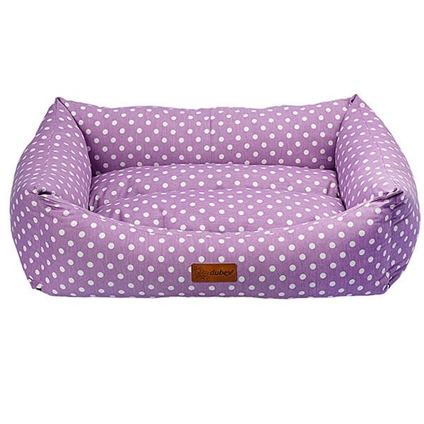 Dubex L 78x60x22 Cm Makaron Vr03 Lila Benekli | Kumaş Köpek Yatağı