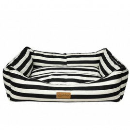 L Makaron Dikdörtgen Yatak Siyah Çizgili 78x60x22h Cm | İç Mekan Köpek Yatağı L Makaron Dikdörtgen Yatak Siyah Çizgili 78x60x22h Cm | İç Mekan Köpek Yatağı