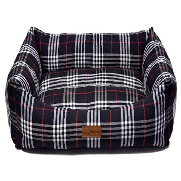 Dubex M Danish Vr03-Lacivert Kareli | Kumaş Köpek Yatağı