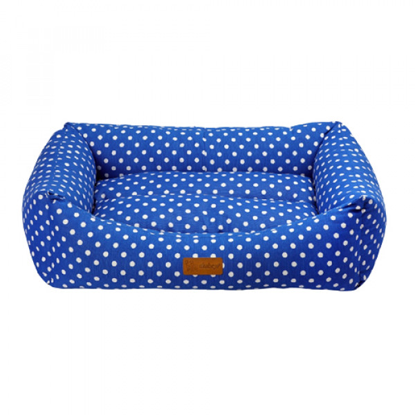 Dubex S 38X50X19 Cm Makaron Vr02 Parlıament Mavi Benekli | Kumaş Köpek Yatağı