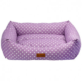 S 38X50X19 Cm Makaron Vr03 Lila Benekli | Kumaş Köpek Yatağı