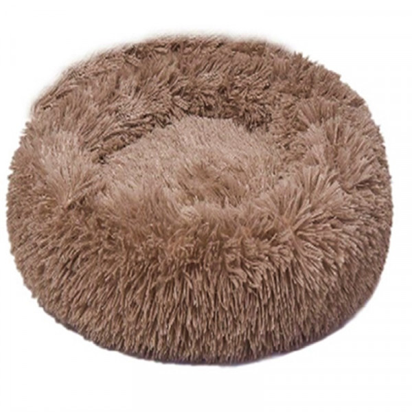 Dubex XL Ponchik Peluş Yuvarlak Yatak Vr03 Vizon Bej | Peluş Köpek Yatağı