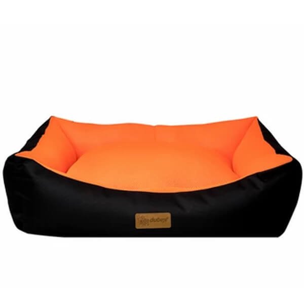Dubex S Dondurma Dikdörtgen Yatak Siyah Turuncu 50x38x19h Cm | İç Mekan Köpek Yatağı