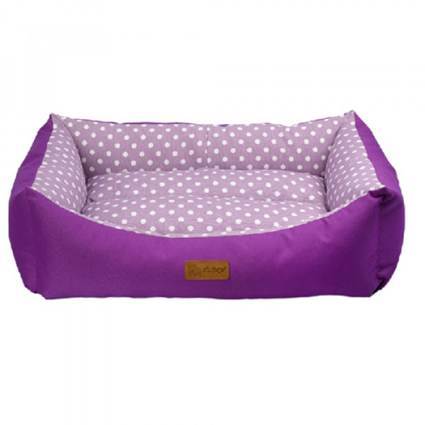 Dubex M 44x62x22 Cm Tarte Dikdörtgen Yatak Vr03 Lila Benekli | Kumaş Köpek Yatağı