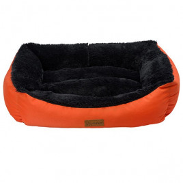 XL Jellybean İç Mekan Yatak Turuncu Antrasit Gri 95x70x22 Cm | Kumaş Köpek Yatağı