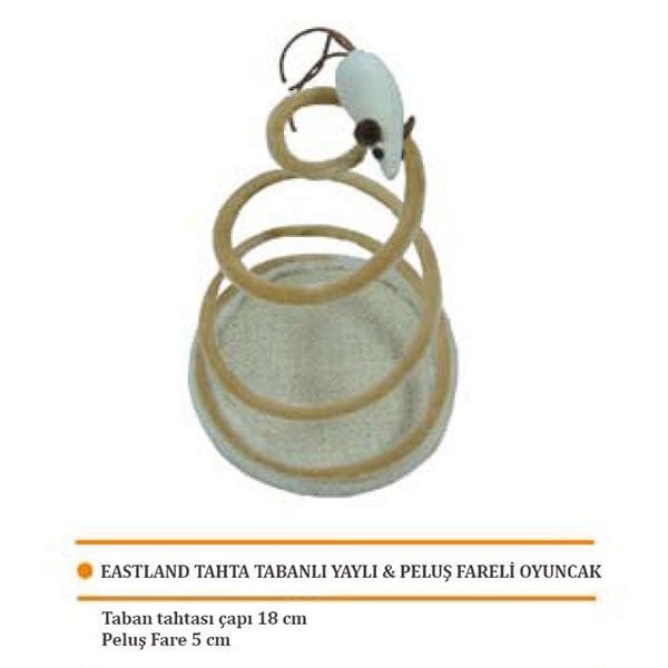Eastland 15 Cm Peluş Tablalı Yaylı Fare | Peluş Kedi Oyuncağı