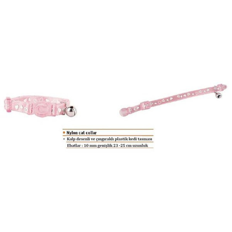 Eastland 23-25 Cm 1 Mm Plastik Çıngıraklı Boyun Pembe | Kedi Boyun Tasması Eastland 23-25 Cm 1 Mm Plastik Çıngıraklı Boyun Pembe | Kedi Boyun Tasması