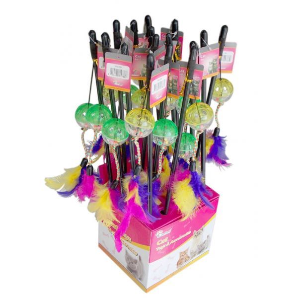 Eastland 45 Cm 16 Adet Çıngıraklı Top Tüylü | Kedi Oltası