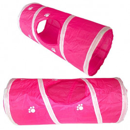 55X25 Cm Pati Desenli Pembe | Kedi Oyun Tüneli 55X25 Cm Pati Desenli Pembe | Kedi Oyun Tüneli