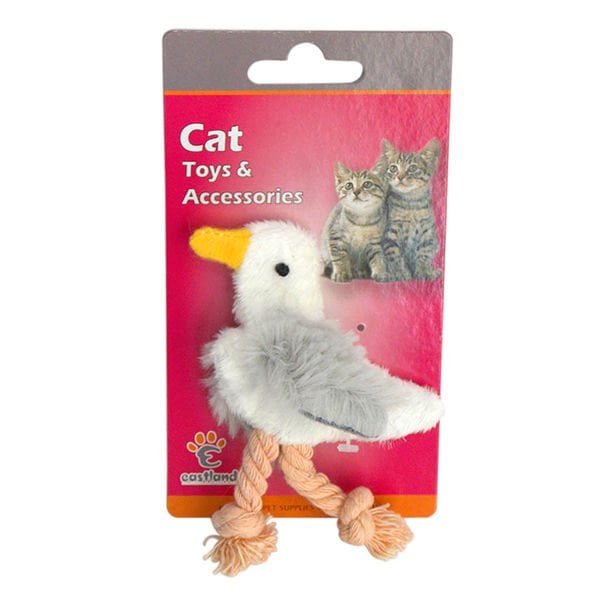 Eastland 6 Cm Hışırtılı Peluş Kuş Beyaz | Peluş Kedi Oyuncağı