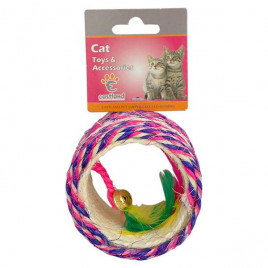 6 Cm Renkli İpli Halka | Peluş Kedi Oyuncağı