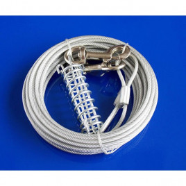 9 M 4 Mm Süspansiyonlu Çelik Bahçe Bağlama Halatı | Köpek Bahçe Bağlama Kayışı