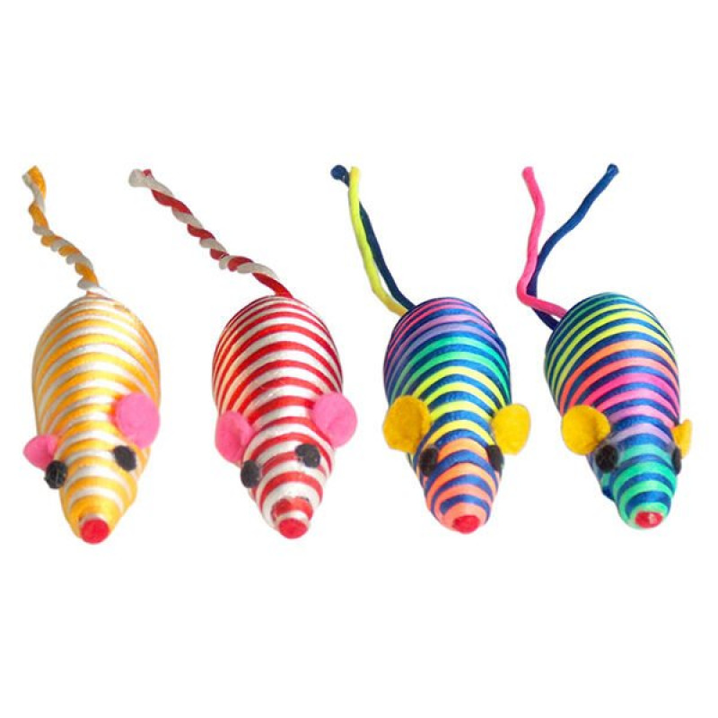 Eastland Fare Renkli 4 Adet | Kedi Fare Oyuncak Eastland Fare Renkli 4 Adet | Kedi Fare Oyuncak