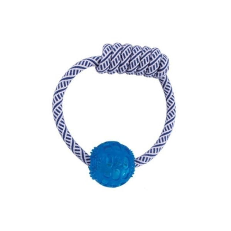 Eastland Halka Şeklinde Toplu İp Köpek Çiğneme Oyuncağı 6 Cm Beyaz/Mavi | Köpek Çiğneme Eastland Halka Şeklinde Toplu İp Köpek Çiğneme Oyuncağı 6 Cm Beyaz/Mavi | Köpek Çiğneme