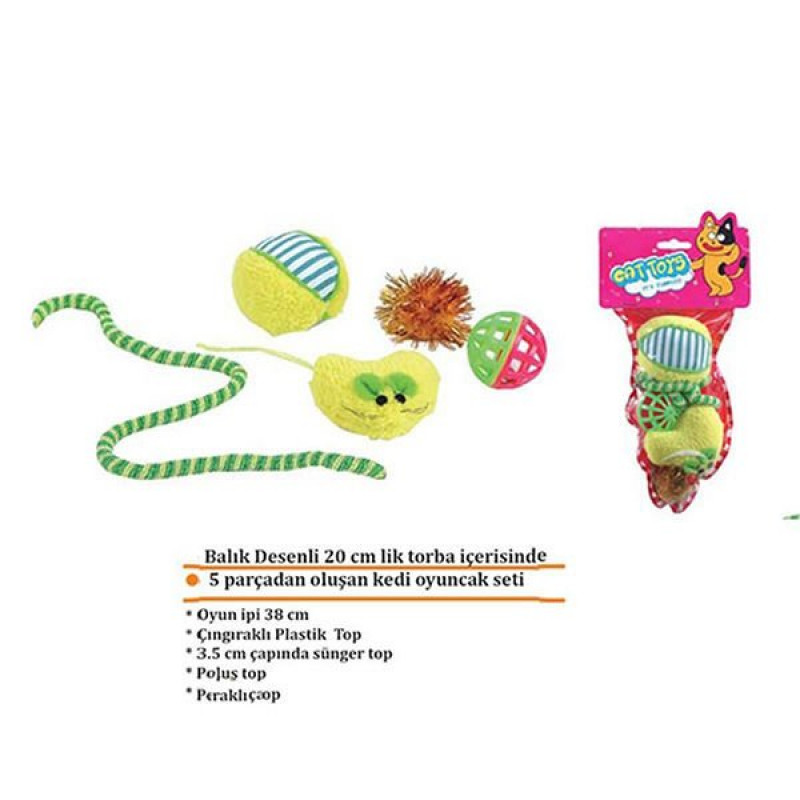 Eastland Kedi Oyuncak Seti 5 Adet | Peluş Kedi Oyuncağı Eastland Kedi Oyuncak Seti 5 Adet | Peluş Kedi Oyuncağı