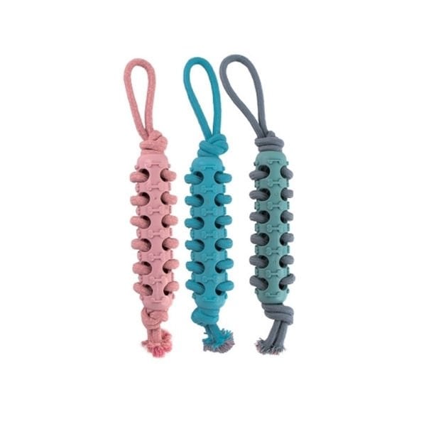 Eastland Kemik Desenli İpli Plastik Köpek Çiğneme Oyuncağı 46 Cm | Köpek Çiğneme