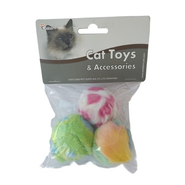 Eastland Top Peluş Kedi Oyuncağı 4 Cm 3 Adet | Peluş Kedi Oyuncağı