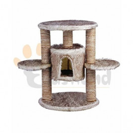 Yuvalı ve 2 Katlı Oval Tırmalama Tahtası | Çubuk Kedi Tırmalama Tahtası