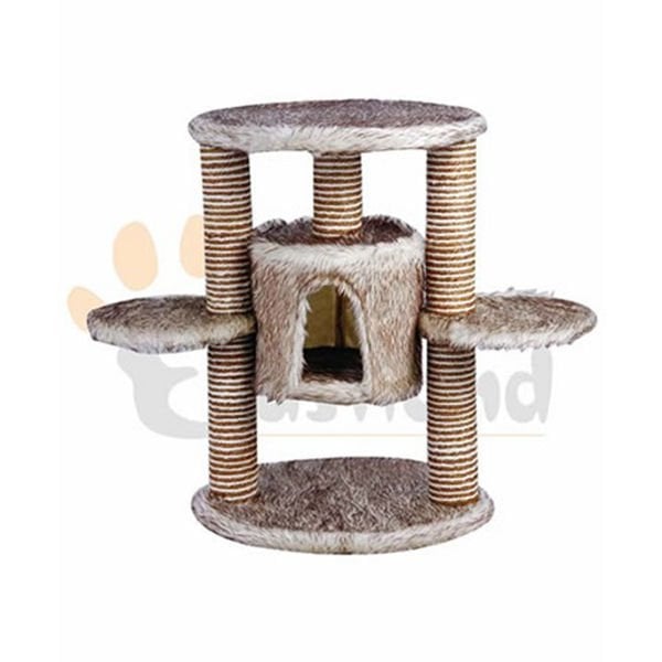 Eastland Yuvalı ve 2 Katlı Oval Tırmalama Tahtası | Çubuk Kedi Tırmalama Tahtası