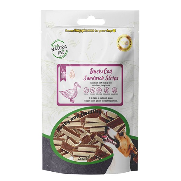 Eco Natura 100 Gr Ördek Etli Ve Morina Balıklı Sandviç | Köpek Atıştırmalık Ödül Maması